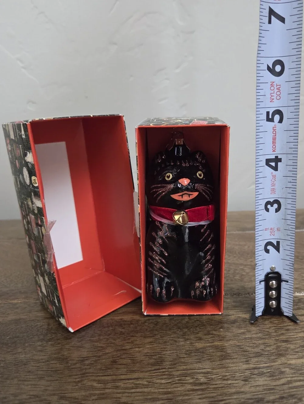 John Derian For Target Black Halloween Cat Glass Christmas Ornament